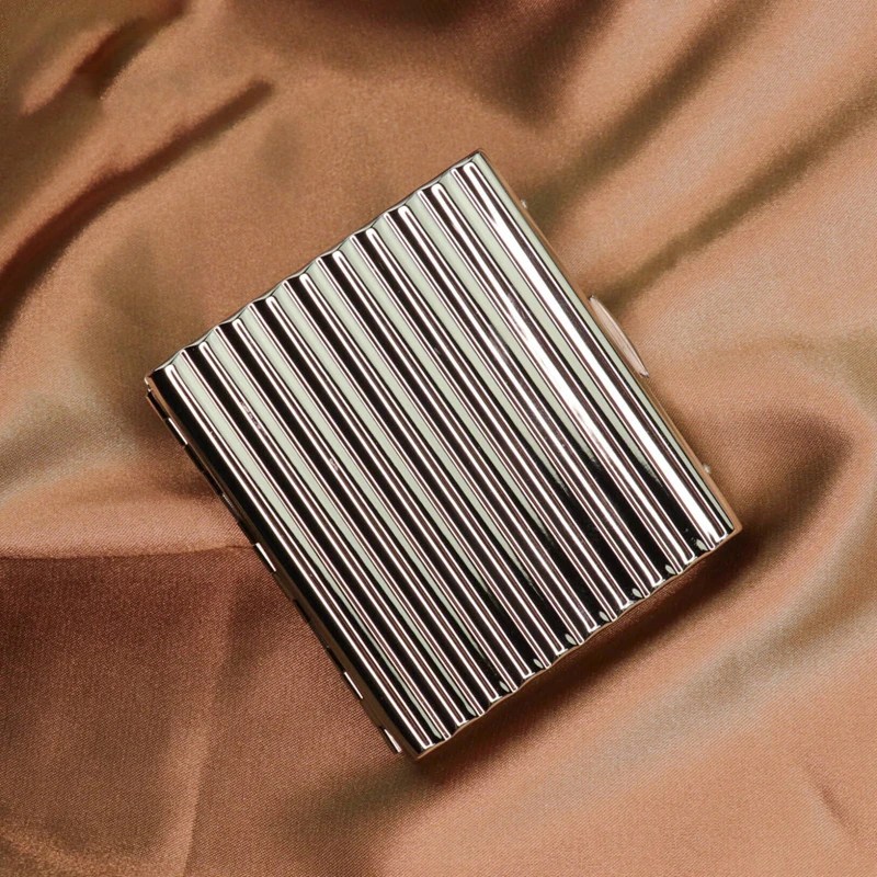 hand rolled cigarette case Special Copper Cigarette Case for 70mm Short Hand-rolled Cigarette Portable  Corrugated 20 Cigarettes Box Holder Smoking Tools