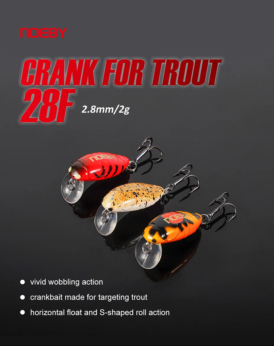 Noeby Wobbler 28 mm 2 g Mini schwimmende Minnow-Angelköder, künstliche harte Köder, kleine Kurbelwobbler für Forellen-Angelgerät – Detail 4