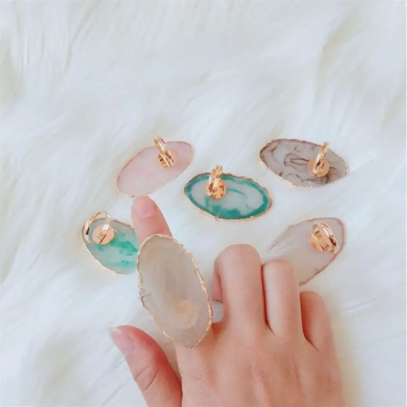 1 pçs cristal cílios extensão cola anéis jade pedra individual cílios postiços cola titular adesivo suporte pigmento t0174