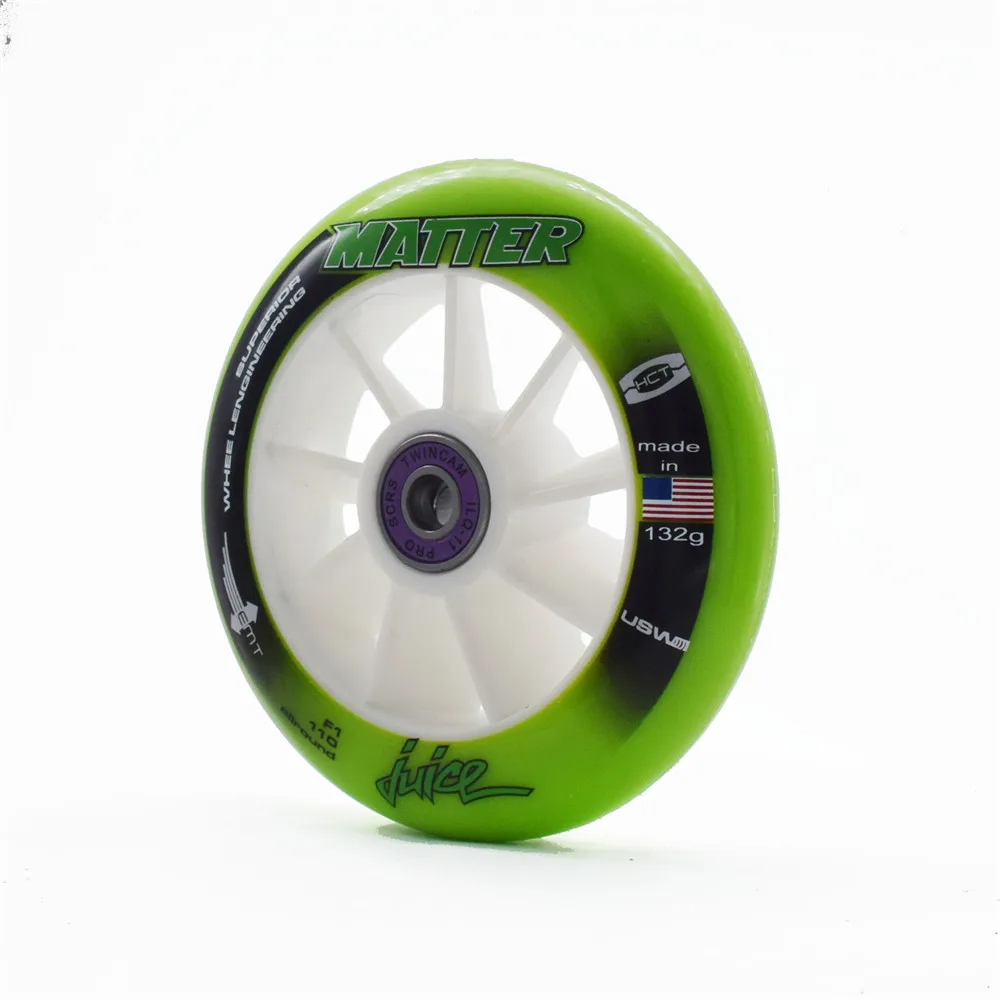 [110MM] MATTER JUICE inline speed skating wheel with F1 SUPERIOR emt competition level speed ruedas track road skating tyres