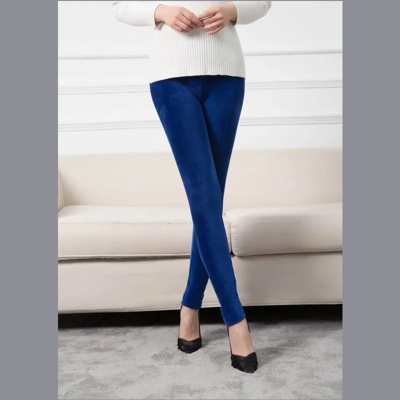 Warm Pants Knit Autumn Winter Fashion Plus Thick Velvet Warm Double Sided Cashmere Leggings High Waist Thermal Leggings