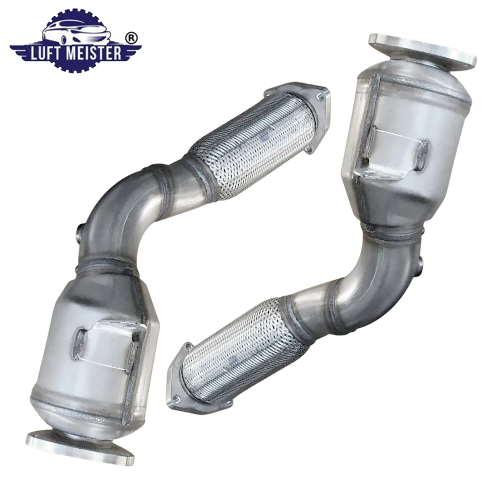 

Pair Front Catalytic Converter for Porsche Cayenne 4.5L V8 2003-2006 Without turbocharger Exhaust Pipe 955113021AX 955113022AX