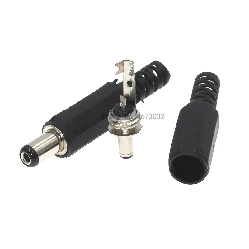 10Pcs DC Power Male Plug Jack Adapter Male 5.5x2.1mm 5.5x2.5mm 3.5x1.0mm 3.5x1.3mm 6.3x3.0mm 3.5x1.1mm