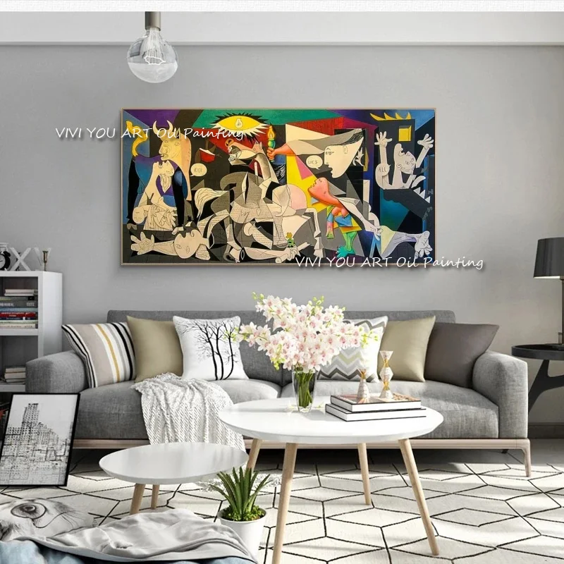 100% Handmade Guernica By Picasso Canvas Paintings Reproductions Famous Canvas Wall Art Picasso Pictures Home Wall Decor