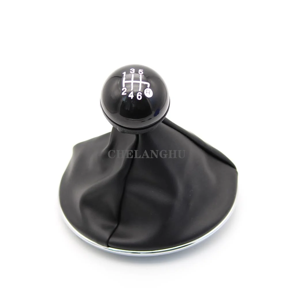 6 Speed Gear Shift Stick Knob Level Leather Boot For Fiat 500 500C 2007 2008 2009 2010 2011 2012 2013 2014 2015 2016 2017 2018