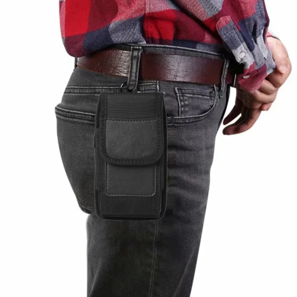 Outdoor Waist Phone Bag for Blackview BV6900 BV9900 Case Belt Clip Holster Pouch Nylon Cover Vertical Card Holder