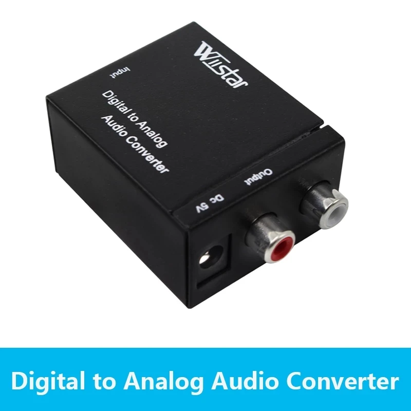Wiistar TV Optical SPDIF&Coaxial Digital to L/R Analog Audio converter