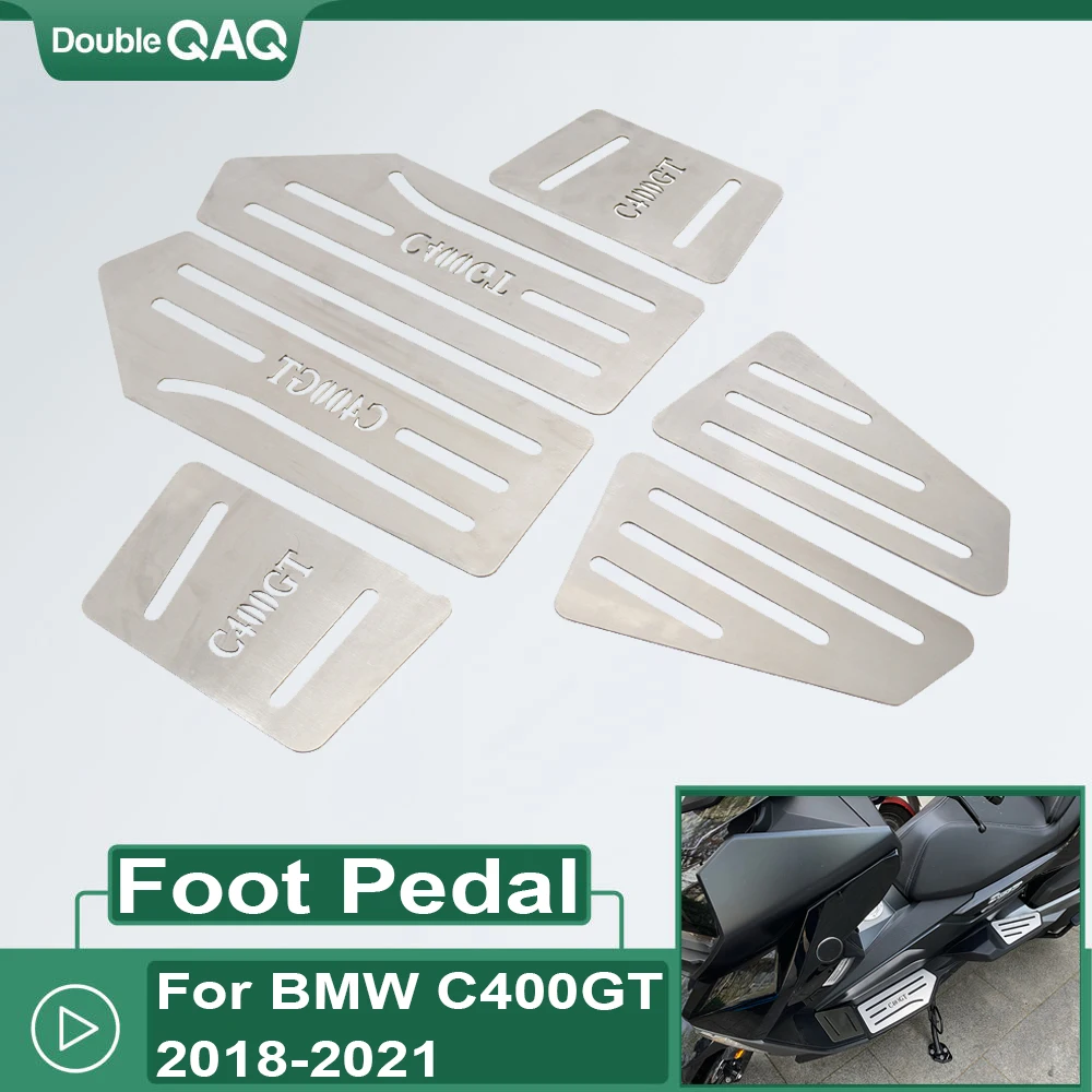 

NEW Footrest FOR BMW C400GT 2018-2021 Motorcycle Stainless Steel Foot Pegs Pedal Kits Footboard Step