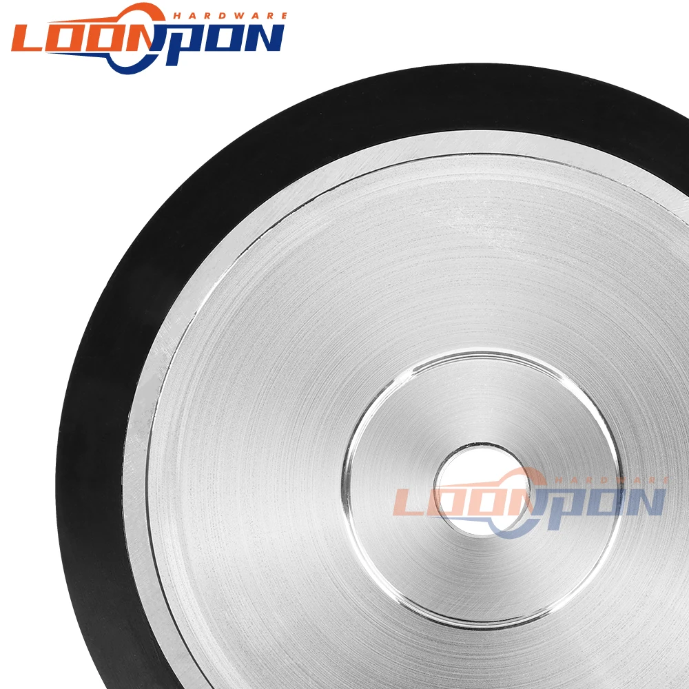 150mm Flat Rubber Contact Wheel Serrated Belt Grinder Contact Wheel Rubber Wheel 25.4mm Bore 50mm Thickness 1Pc