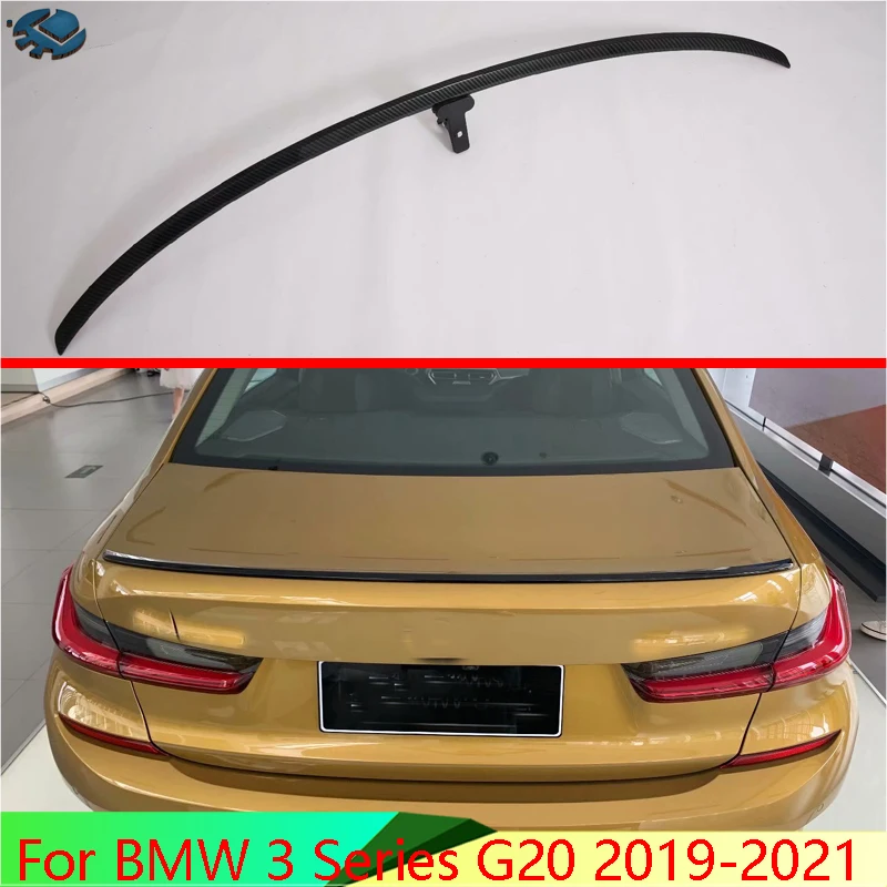 

For BMW 3 Series G20 2019-2021 Carbon Fiber Style Side Rear Window Spoiler Cover Trim Molding Garnish Bezel Styling