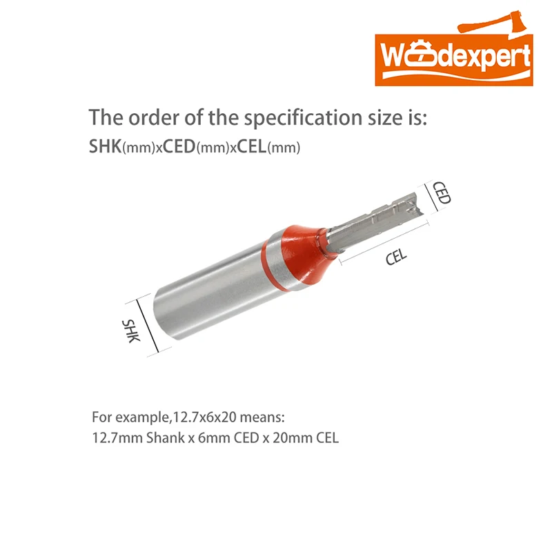 CNC Straight Router Bits 3 Flutes TCT Carbide Tipped End Milling Cutter for Flush Trim Slotting Grooving Wood MDF Plywood 1/2