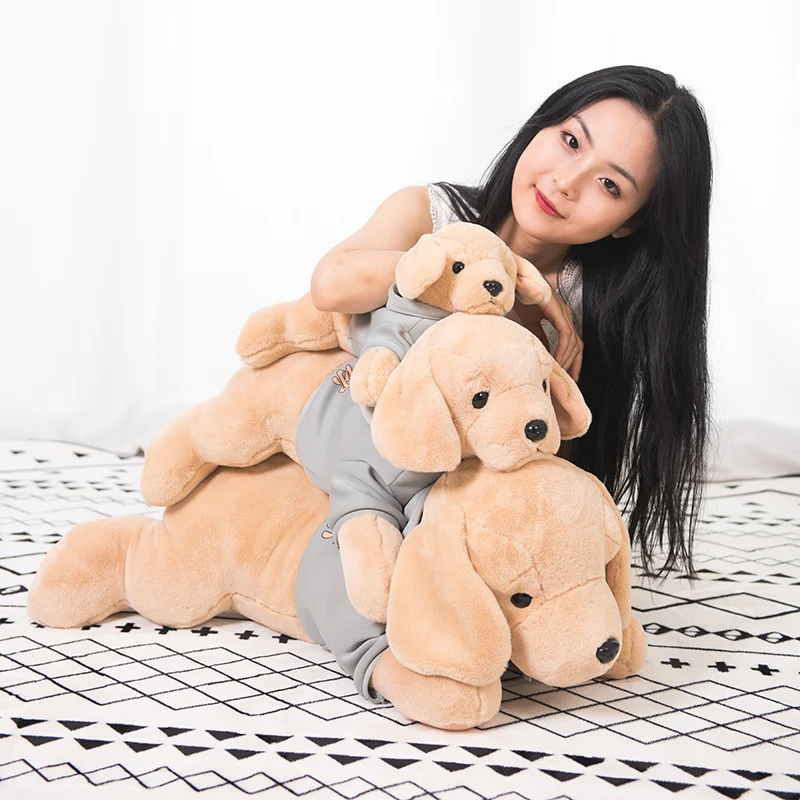 Golden Retriever Plush Toys Stuffed Animal Puppy Doll Soft Labrador Dog Pillow Appease Gifts for Kids Girls Baby Room Decoration