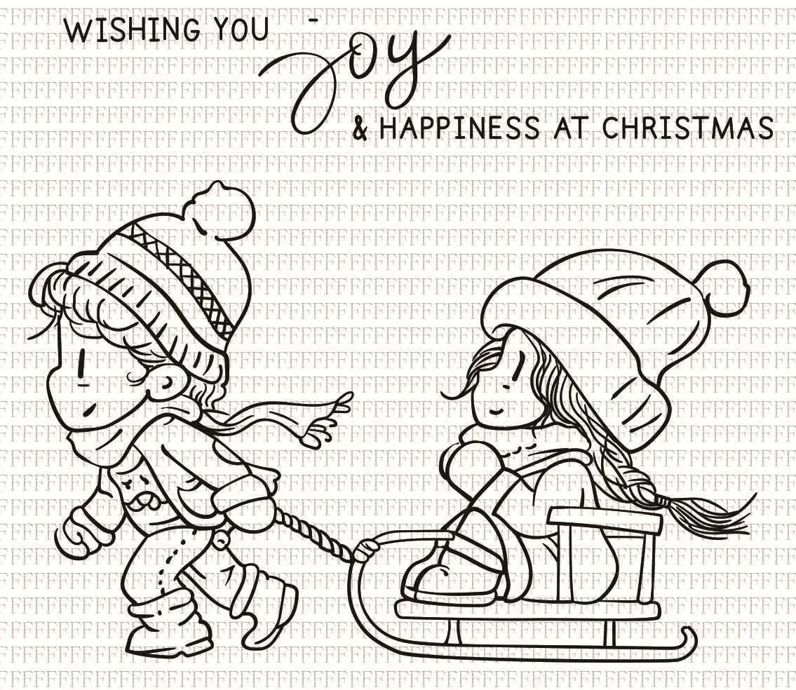 CustomClearSledding Transparent Silicone Rubber Stamp, Metal Die Sheet Cling, DIY Scrapbooking, Cute Pattern, Photo Album