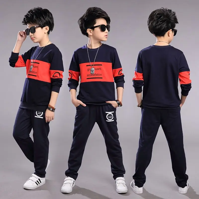 2024 New Baby Boys winter Autumn Sweatshirt Sports Tracksuits Kids velvet Casual clothes sweater + Pant 5 6 7 8 9 10 11 12 year