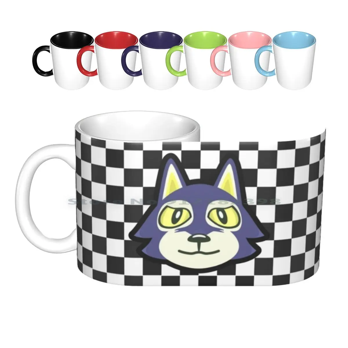 Lobo Animal Ceramic Mugs Coffee Cups Milk Tea Mug Lobo Wolf Animal New Leaf Acnl Happy Home Designer Animal Forest Doubutsu No