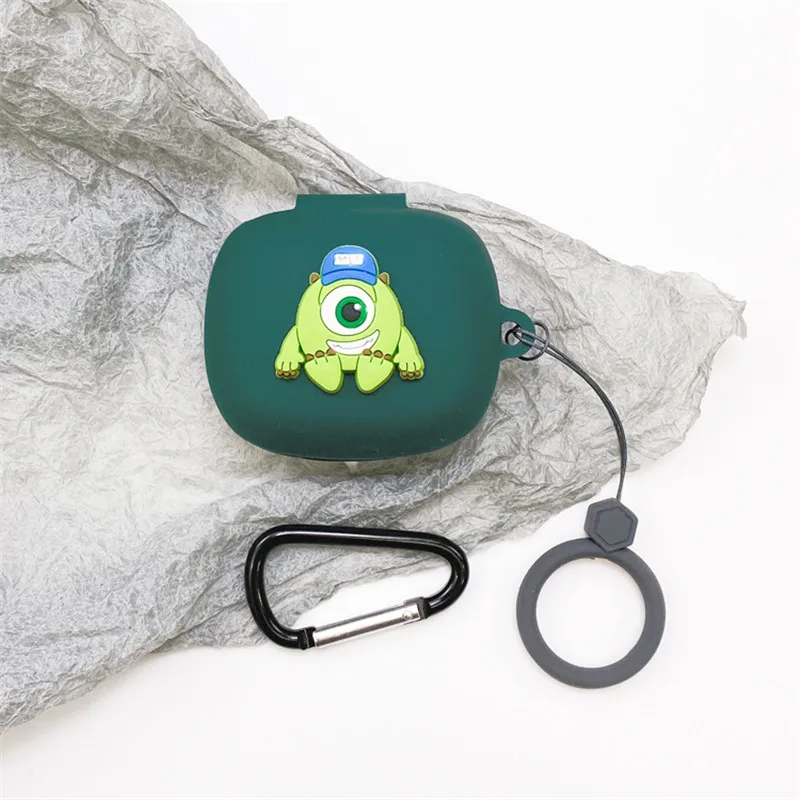 حافظة سماعة أذن كارتون ديزني لهاتف JBL LIVE PRO غطاء حماية لسماعات الرأس اللاسلكية بتقنية البلوتوث من السيليكون الناعم لهاتف JBL مع حبل قصير