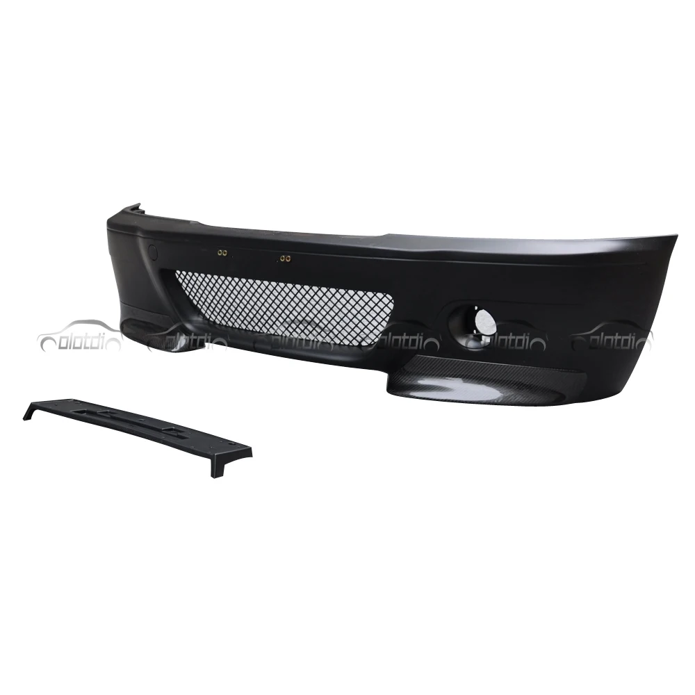 Black PP Car Front Bumper Lip Spoiler Apron Body Kit For BMW E46 3 Series 1998-2004