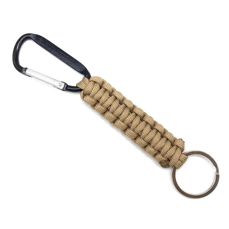 Woven Paracord Lanyard Keychain Outdoor Survival Emergency Tactical Military Parachute Rope Cord Pendant Keyring Key Chain Men