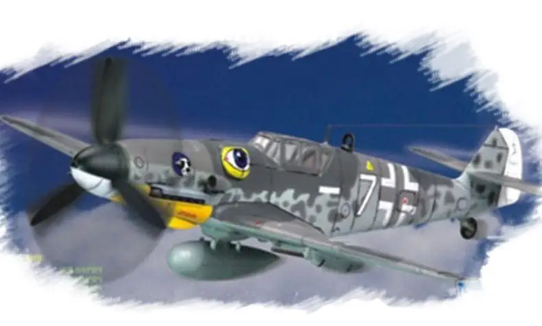 Hobby Boss 80226 1/72. Bf109g-6 (late) Легкий монтаж Пластик
