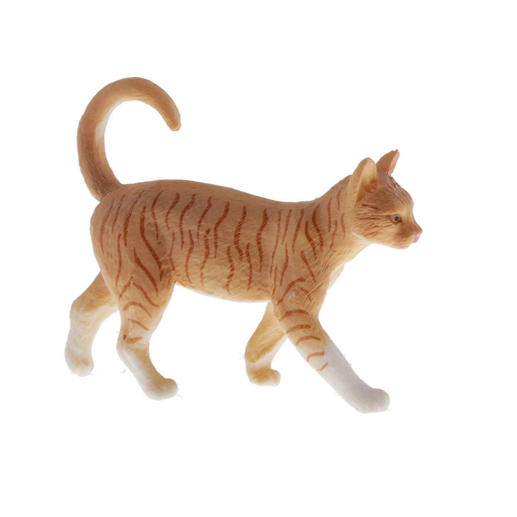 2pcs/set Cute Cat Figure Toys Realistic Cat Models Figurines Realistic Animal Model Cat Figurines Collectibles Toys Decor Toy