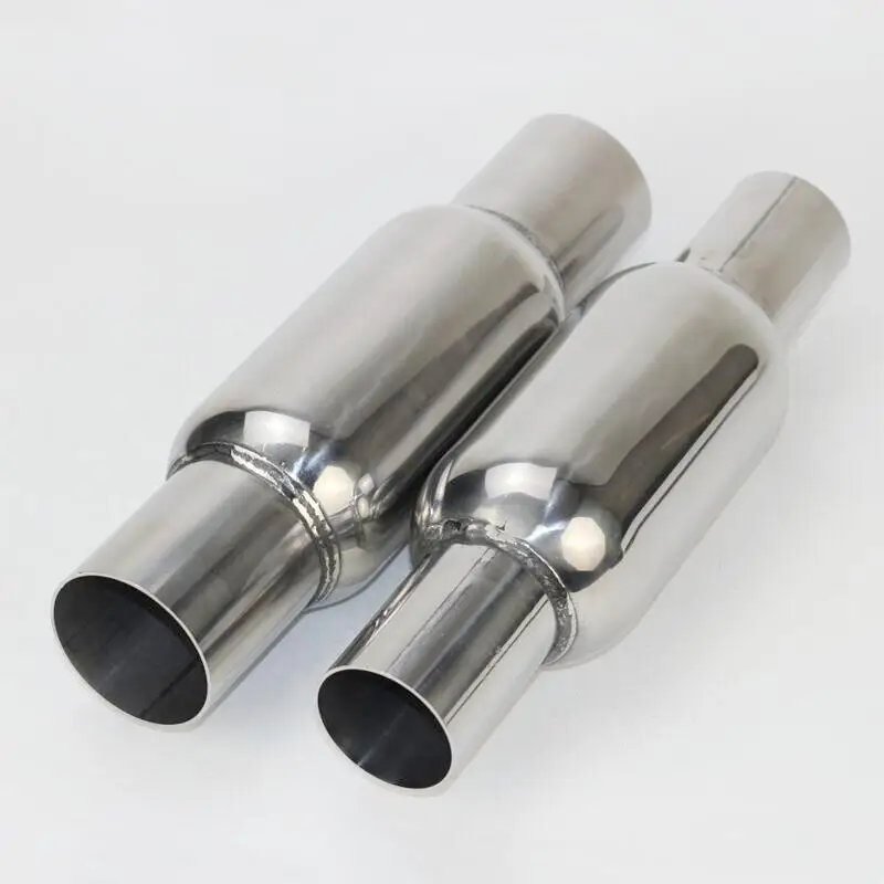 2\'\' 2.5\'\' Inlet 12.5\'\' Length Car Glasspack Muffler Bullet Perry Exhaust Resonator Center Exhaust