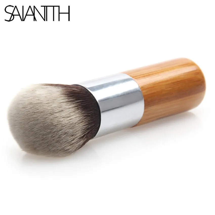 SAIANTTH Tre Tay Cầm Tròn Trang Điểm Blusher Bàn Chải Làm Đẹp Chuyên Nghiệp Công Cụ Maquiagem 10Cm Mặt Trang Điểm Mềm Tóc Pinceis