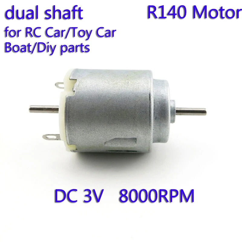 DC 3V 8000RPM Dual 2mm Shaft Mini Motor R140 Micro Round 21mm Electric Motor for RC Toy Car Boat Model DIY