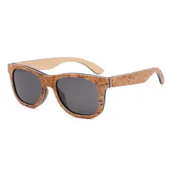 BerWer 2025 New Arrival Women Sunglasses Cork Wood Frame Sunglass Men Polarized Sun Glasses