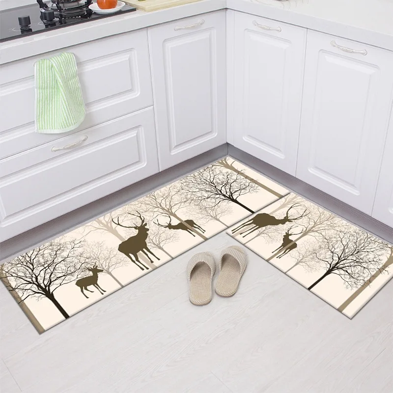 

RULDGEE Prayer Pad Kitchen Mat Set Bathroom Toilet Rug Absorbent Anti-Slip Hallway Entry Door Mat Long Bedside Carpet