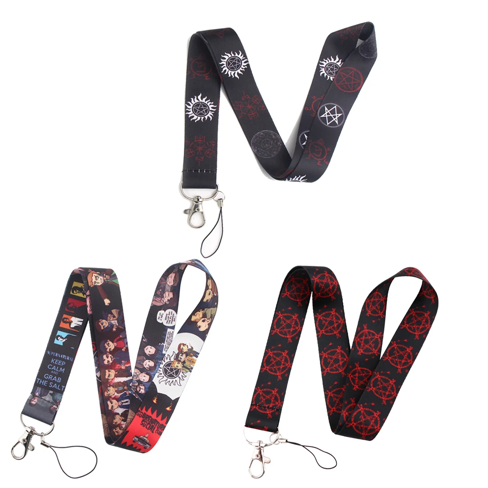 YL554 Supernatural Neck Strap Lanyards Keychain Holder ID Card Pass Hang Rope Lariat Badge Holder Key Chain Accessories