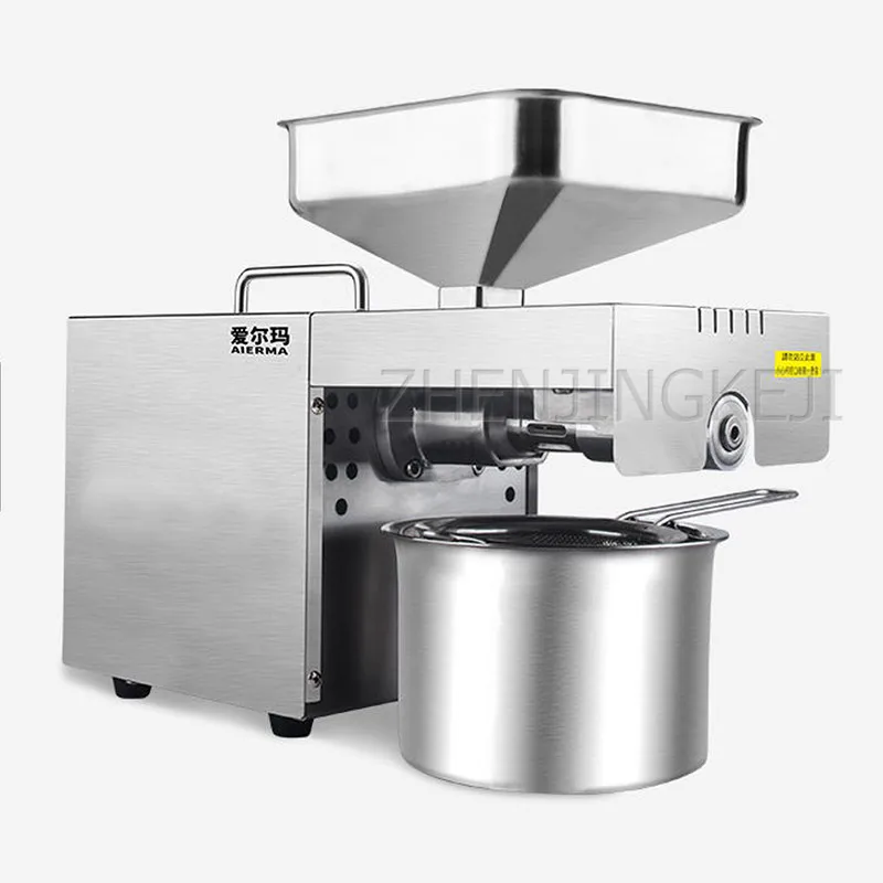 220V Small Oil press Family Commercial Youfang Hot and cold Squeeze Peanut Sesame Fully automatic Stainless steel Oil press 550W