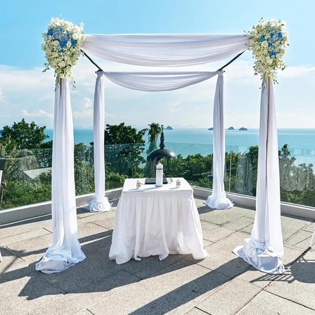 

Wedding Arch Chiffon Drapes Photography Background Decorations Wedding Home Garden Birthday Party Decor Pendant Wall Decoration