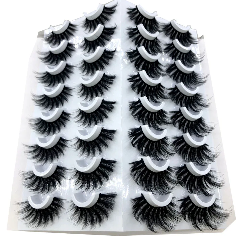 16 Pairs Eyelashs Natural long 3D Faux Mink Eyelashes Thick HandMade Full Strip Lashes Volume Soft Mink Lashes False Eyelashe