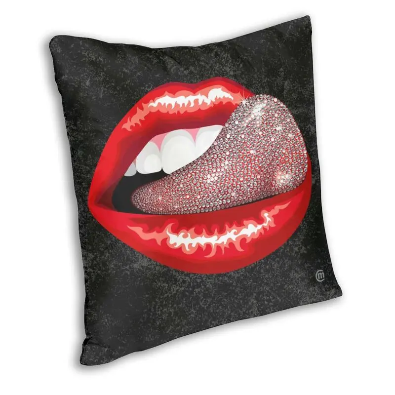 Precious Tongue Sexy Lips Cushion Cover 45x45cm Home Decor Print Throw Pillow for Sofa Double Side