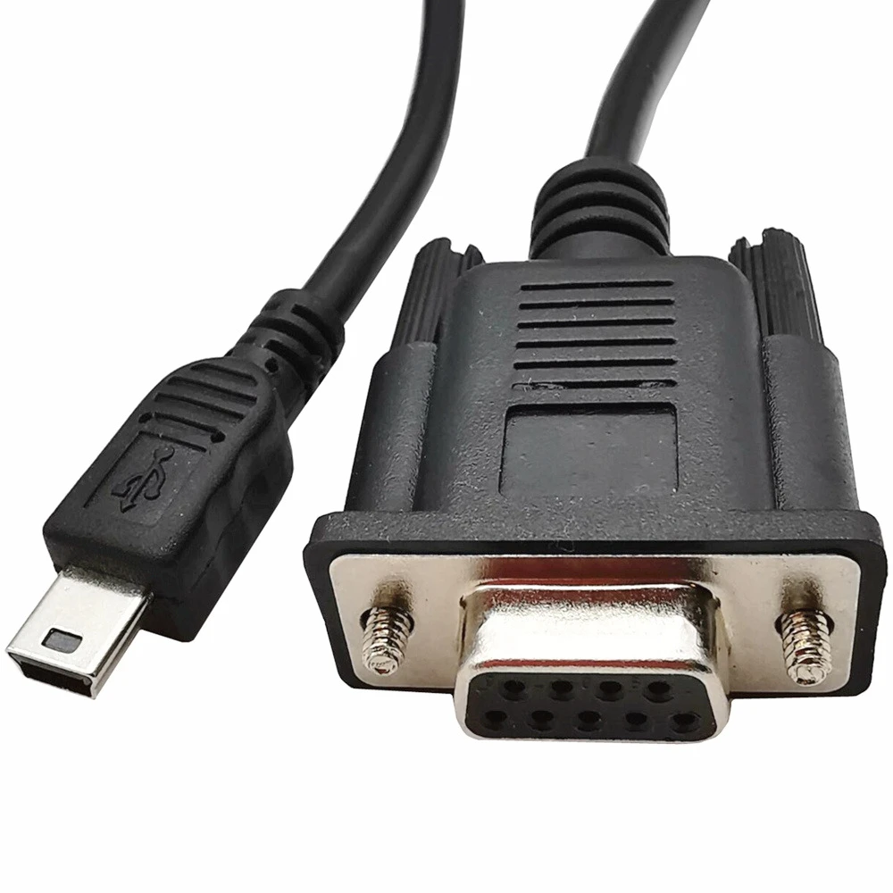 Mini USB 2,0 macho a RS232 DB9 9 Pin hembra adaptador tension Cable de plomo 1,8 m