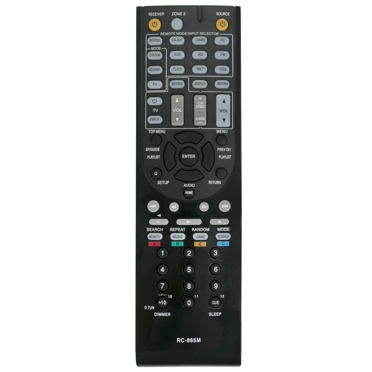 

New RC-865M Remote control for Onkyo AV Receiver TX-NR525 TXNR525 HT-R391 TX-NR315 RC-866M TX-NR737