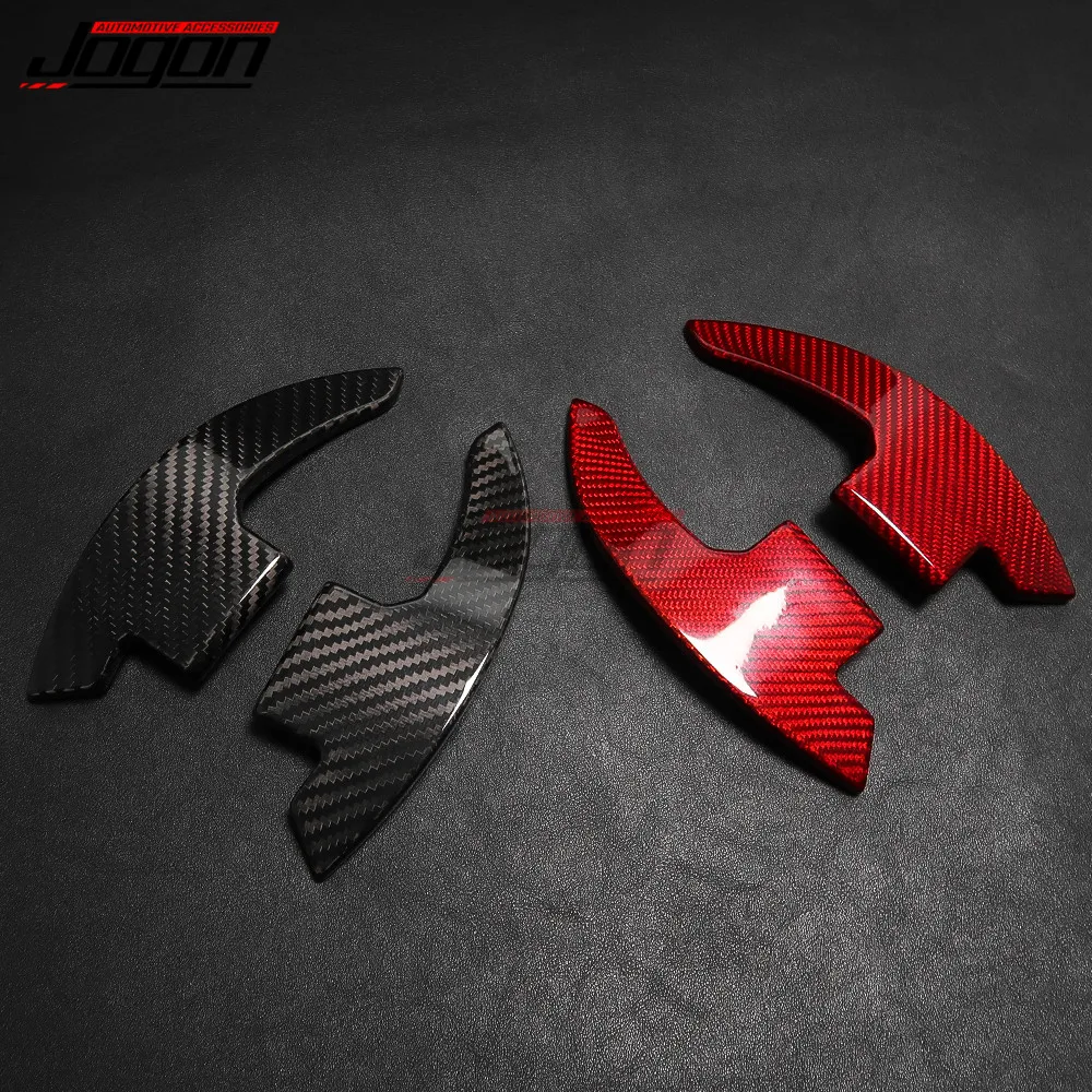 Real Carbon Fiber Car Interior Steering Wheel DSG Shift Shifter Paddle For Ford Mustang GT 2015 2016 2017 2018 2019+ Extension