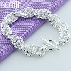 DOTEFFIL Brand Design 925 Sterling Silver Charm Bracelet Exquisite Jewelry Silver For Women Gift Party