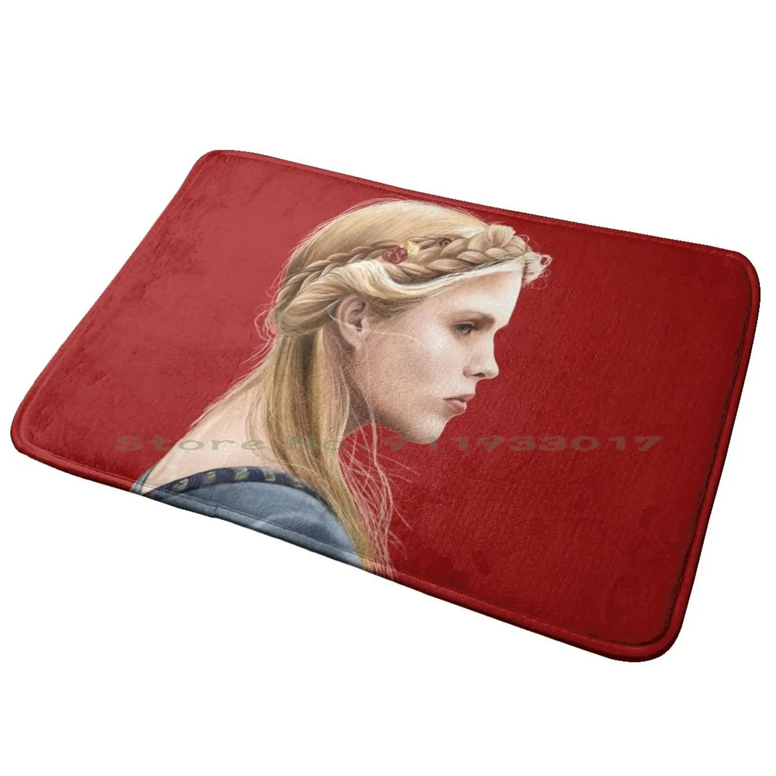 Rebekah Mikaelson Painting Entrance Door Mat Bath Mat Rug Guam Colors Chamorro Guam Products Guam Seal Reveal Anti-Slip Bedroom