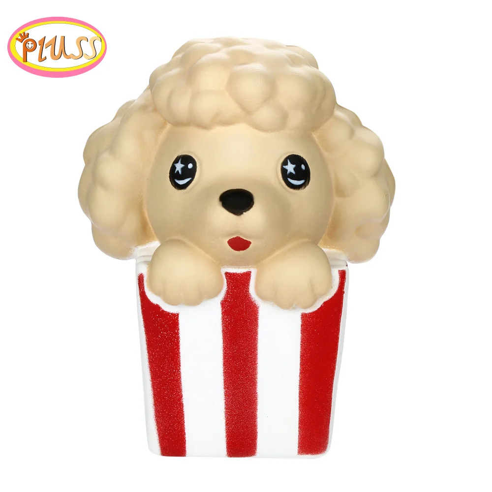 Brinquedos 2019 pipoca cachorro fofo esponjoso recuperação lenta brinquedo de apertar macio perfumado pacote original divertido brinquedo de