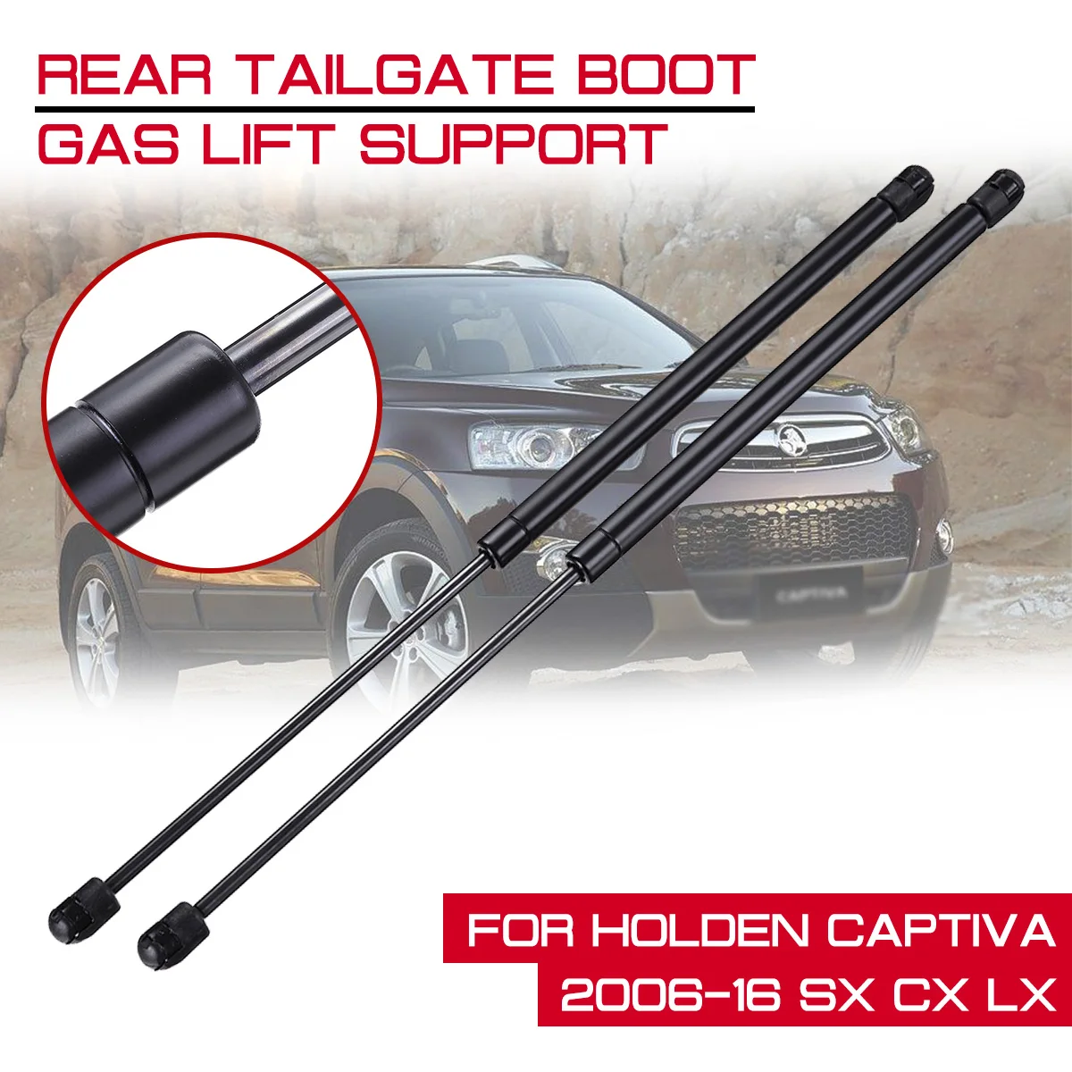 

For Holden Captiva 2006 to 2016 SX CX LX Carbon Steel Rear Trunk Support Hydraulic Rod Strut Spring Bars Shock Bracket