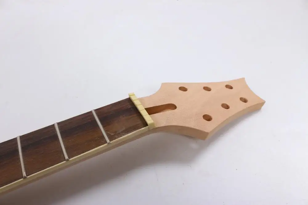 Unfinished Diy Electric Guitar Neck 22 fret 24.75\'\'in mahogany+Rosewood fretboard Replacement Guitar Parts