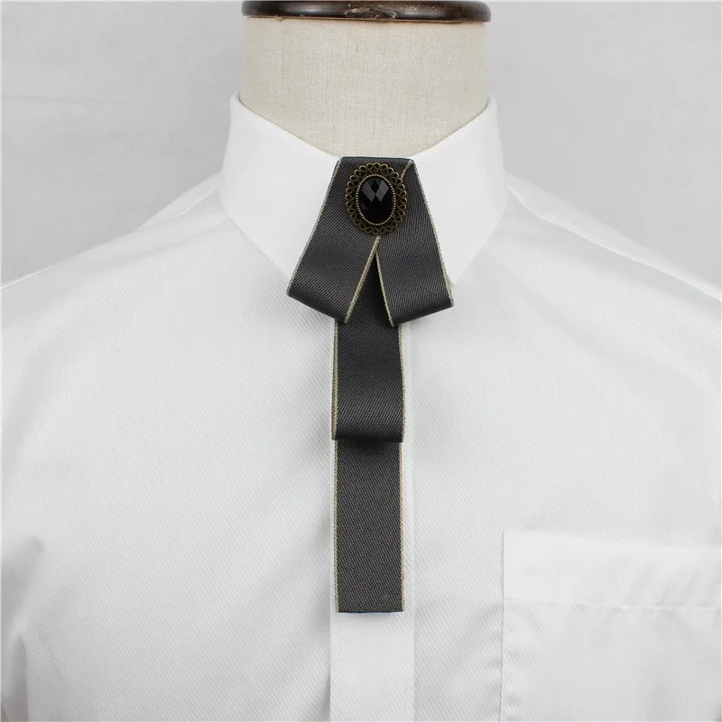 Luxury Men Photography Wedding Work Neck Collar Shirt Chic Pins Bow Ties Women Alloy Pearl Bead Necktie Rhinestone Ribbon Bowtie