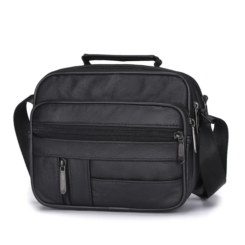 Bolso de hombro de cuero para hombre, bolsa grande de estilo Vertical, informal de negocios, bolso de cuero coreano para mensajes, bolso para