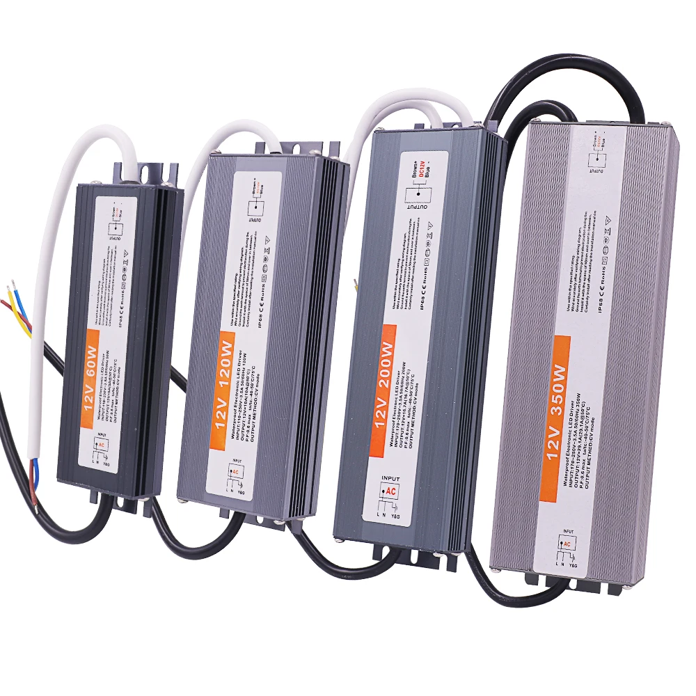 Switching Ultra-thin Waterproof Power Supply AC110-250V To DC 12V 24V Light Transformer 60W 80W 100W 200W 400W Power Adapter