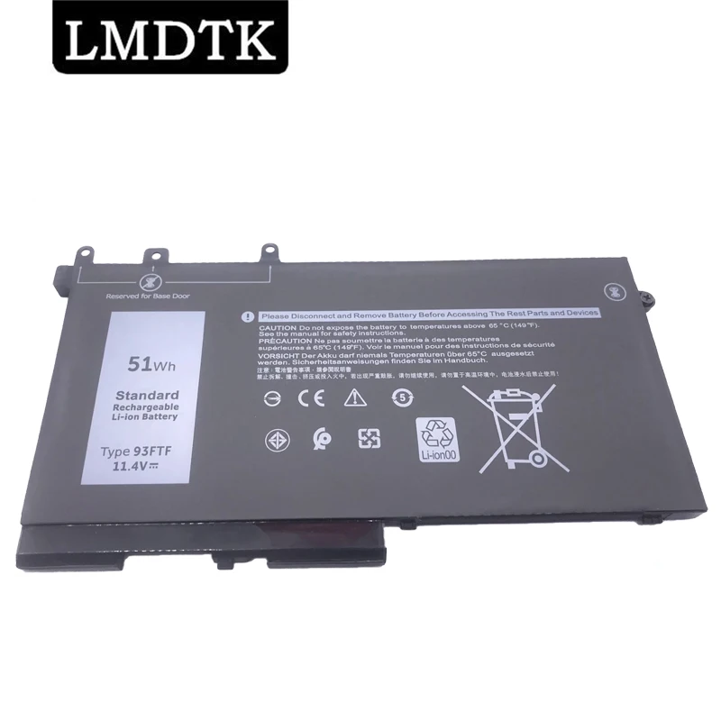 

LMDTK Новый 93FTF Аккумулятор для ноутбука Dell 5280 5480 5490 5580 5590 5495 M3520 M3530 E5480 E5490 E5580 E5590 4YFVG 5491 V 51WH