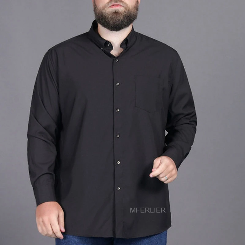 Men Big Shirt Large Size 10XL Bust 160cm 9XL 8XL Loose Shirt men 5 Colors