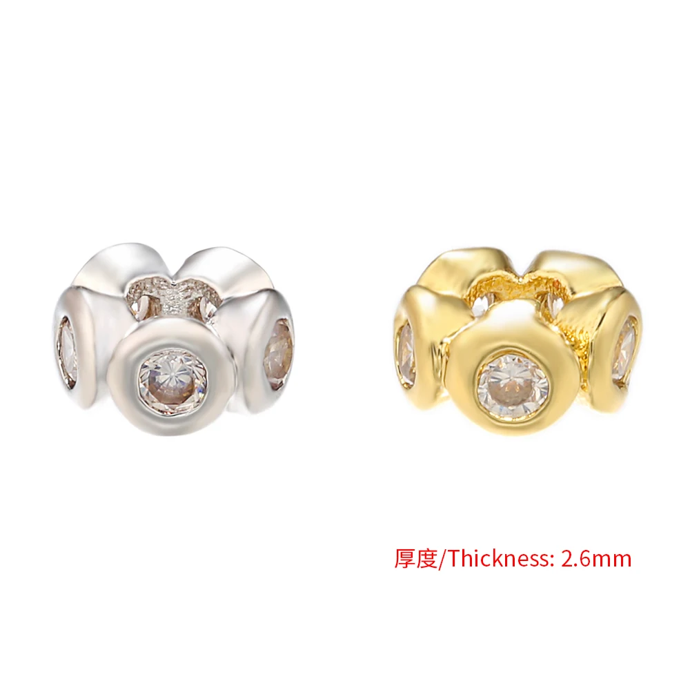 3pcs/lot,Crystal Petals Spacer Beads For Women Necklace Earrings Bracelet Jewelry Accessories Making Findings Model:VZ23