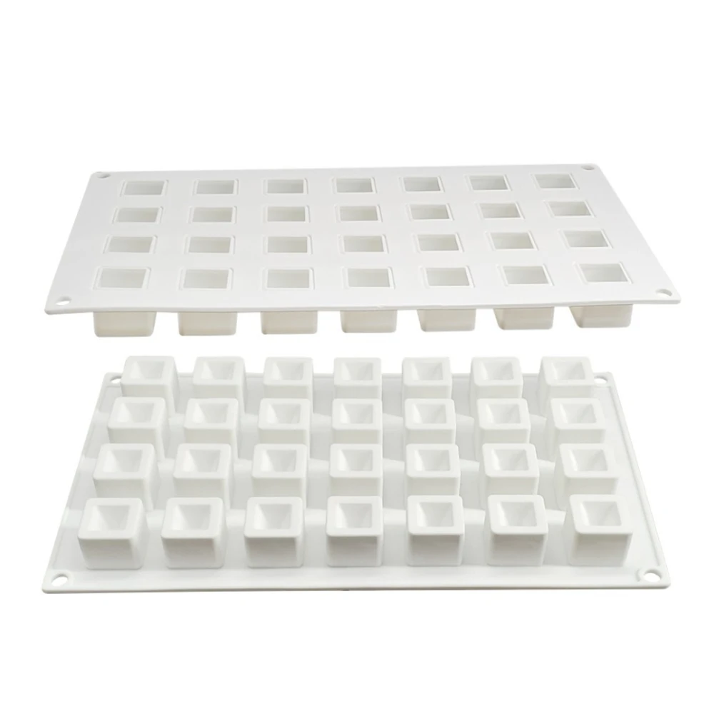 28 Cavity Little Cube Concave Silicone Mold Chocolate Cube Mold Sandwich Mousse Silicone Mold Cake Decoration Tools