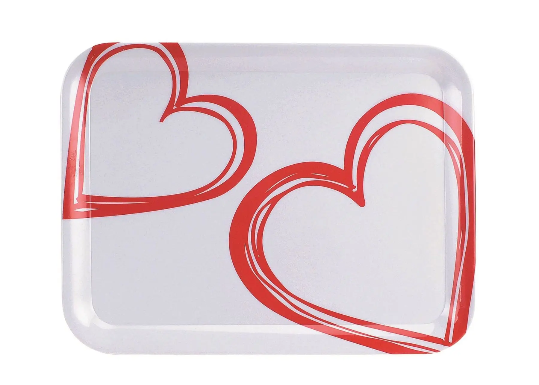 DOLBOVI HK20075BK Melamine Big size tray Heart 2 Pattern 43x32x0,4cm tray поднос plateau de service